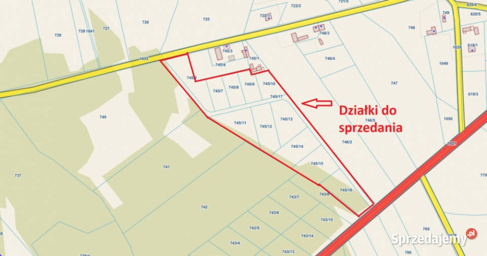 Działki budowlane 1ha 213ha rolnych z prawem do 31300m2 Sprzedaż Choiny