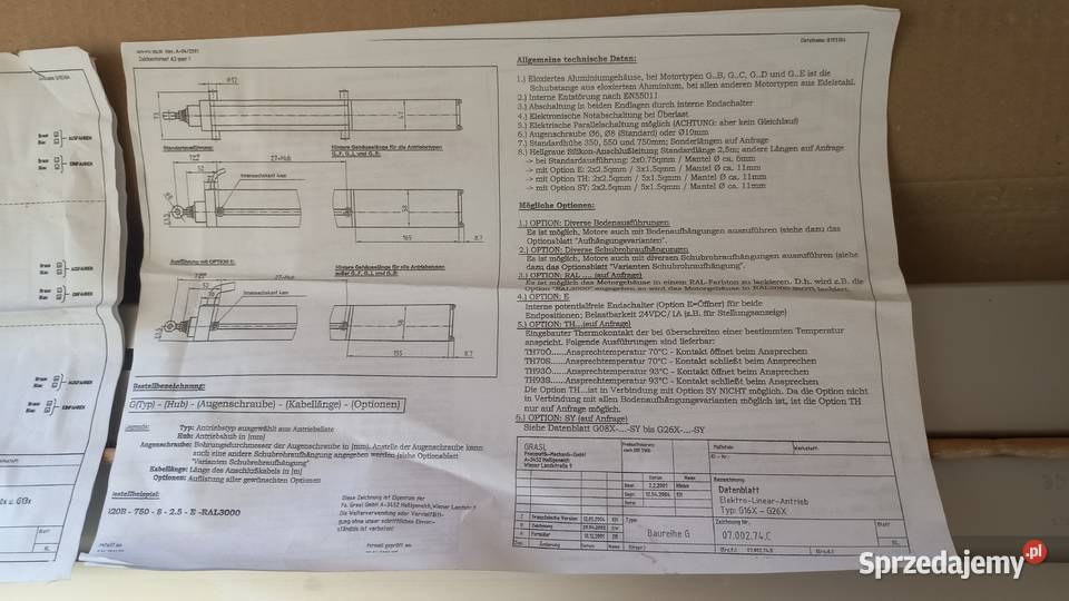 Siłownik wrzecionowy MCR W 101750mm Orle