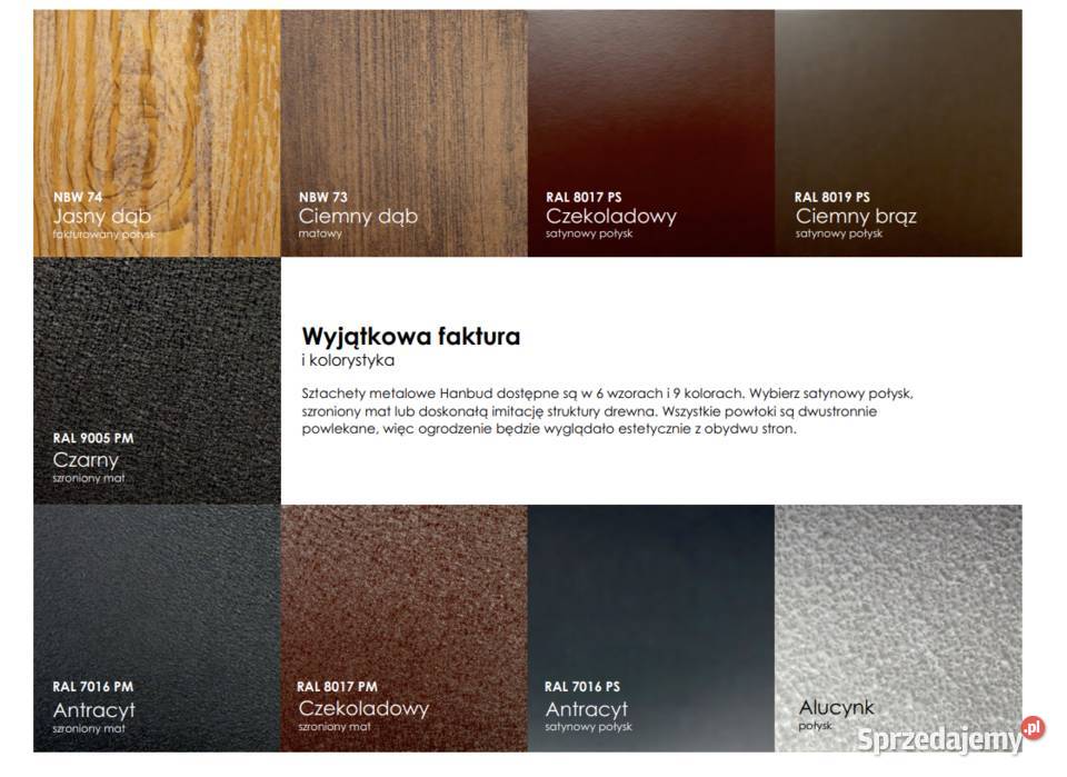 Sztacheta metalowa POLO 11 Pabianice