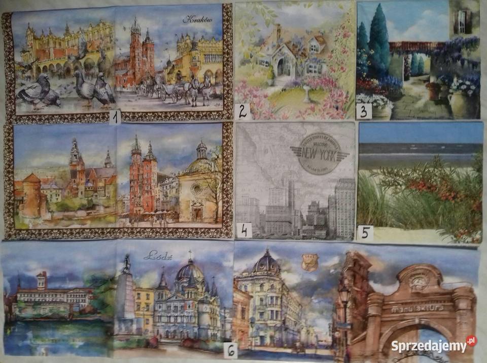 Serwetki decoupage różna tematyka NOWE WZORY Laskowiec sprzedam