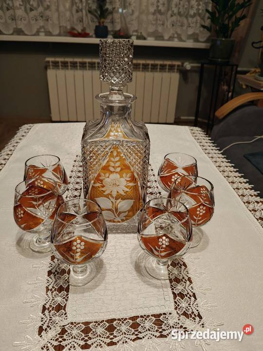 Piękna karafka z kieliszkami śląskie Tychy