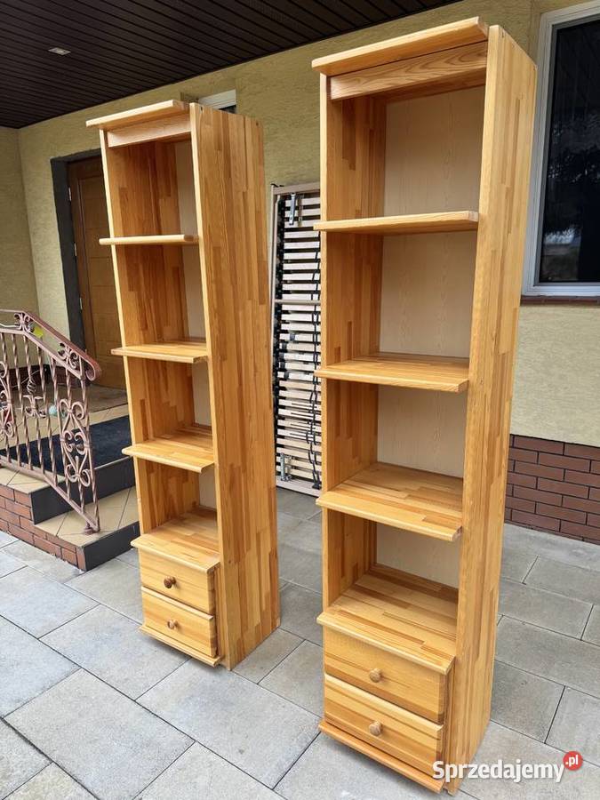Regał drewniany słupek szafka z półkami sosnowy mazowieckie