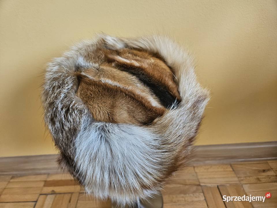 Czapka z naturalnego futra z lisa Poznań