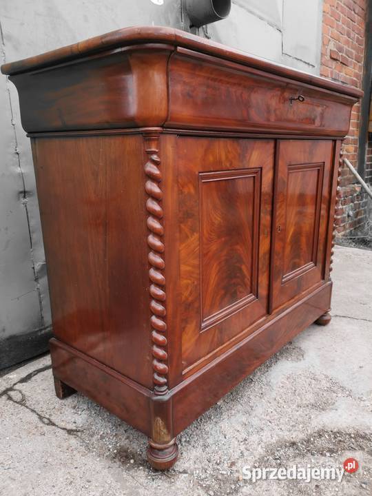 Piękna komoda biedermeier XIXw KOMPLET Meble Wałbrzych