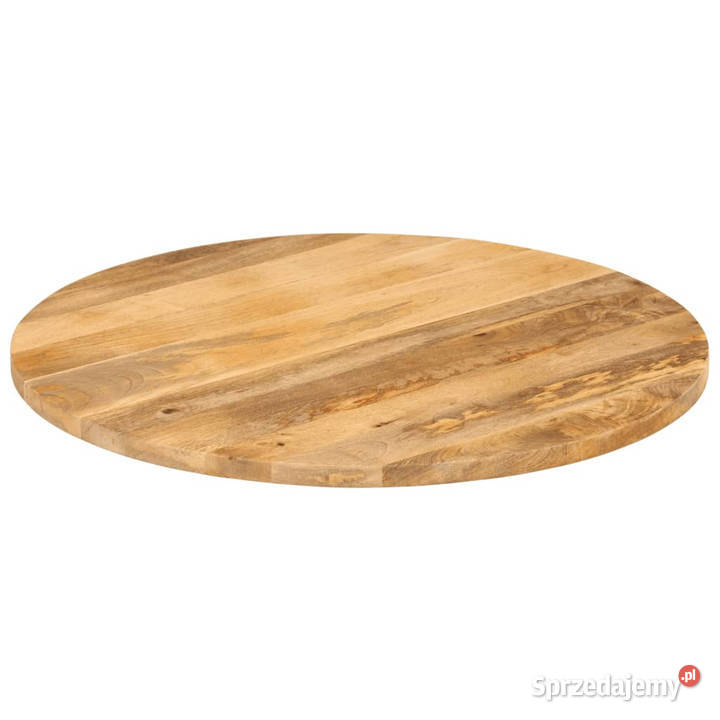 Blat stołu 90x38 okrągły lite drewno mango