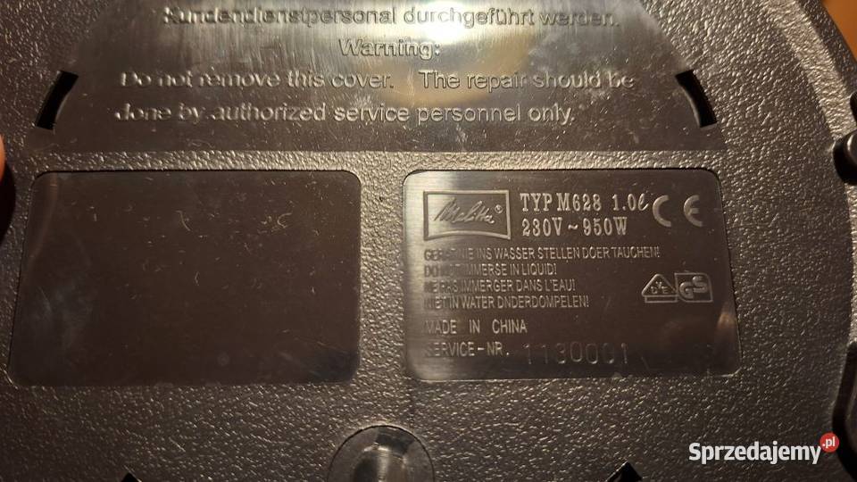 Ekspres przelewowy Melitta Look M628 10l 950W AGD drobne Zielona Góra