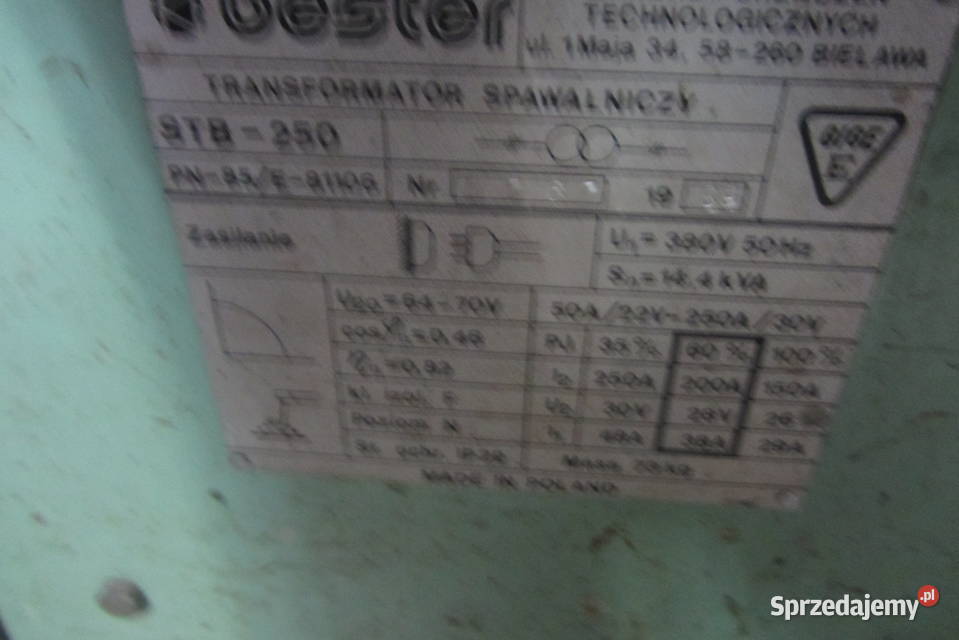 Spawarka transformatorowa 250 A Bester