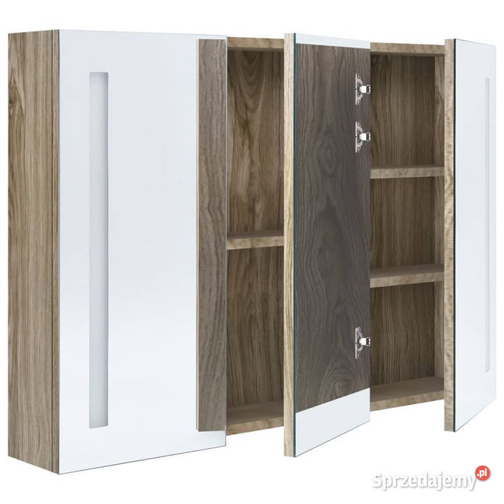 Szafka łazienkowa z lustrem i LED 89 x 14 x 62 mazowieckie Warszawa