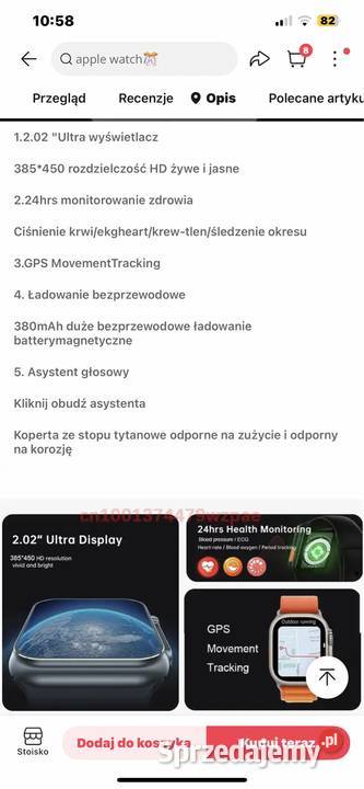 smartwatch z Chin pomiar glukozy Piła sprzedam