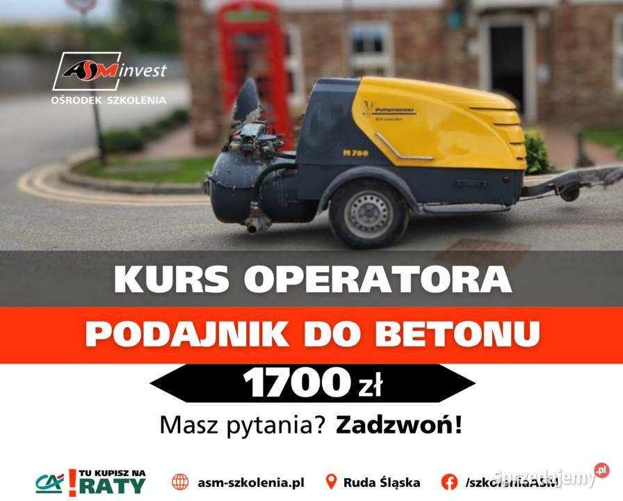 Kurs operator podajnik do betonu miksokret