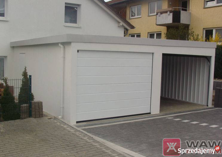 Garaże tynkowane garaż wolnostojący Wrocław