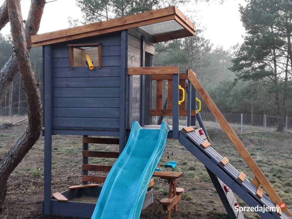 Domek plac zabaw ślizg huśtawka piaskownica wielkopolskie Kawnice sprzedam
