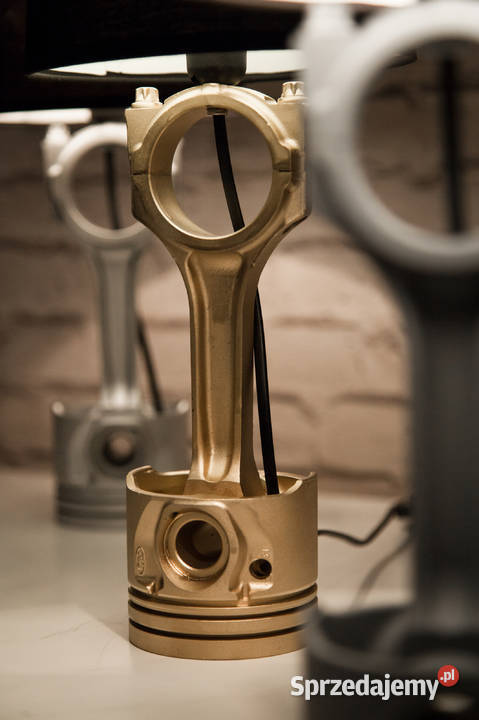 Lampka z tłoka korbowodu industrialna loft Dom i Ogród Ruda Śląska