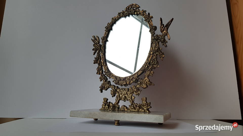 Stare mosiężne lusterko 4 mosiądz Dąbrowa Górnicza