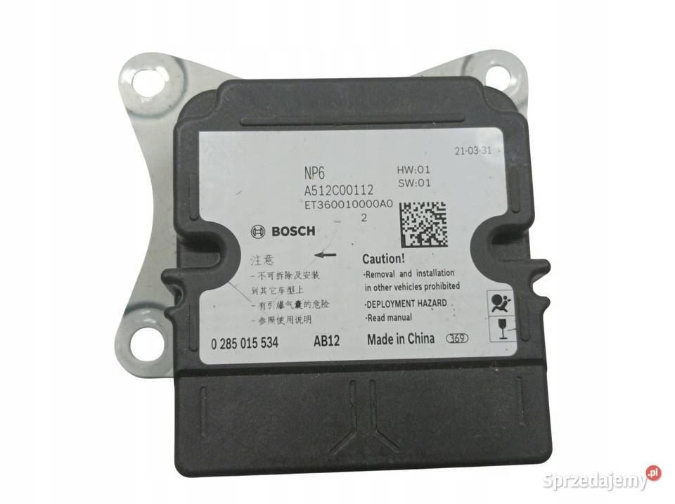 SENSOR AIRBAG 0285015534 ET360010000A0 Piaggio