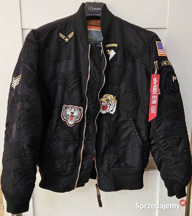 Kurtka XL Alpha Industries flek flyers czarna sprzedam