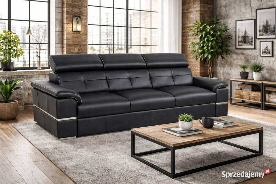 Nowoczesny komplet Dante 321 skóra naturalna 100 Piasek sprzedam