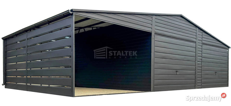 Garaz blaszany 65X5m wiata 35x5m 2X brama