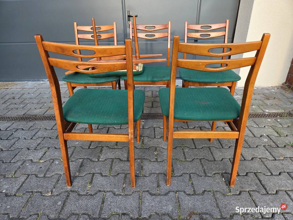 Komplet 6 krzeseł z lata 6070 MidCentury Modern dolnośląskie Dobrzykowice