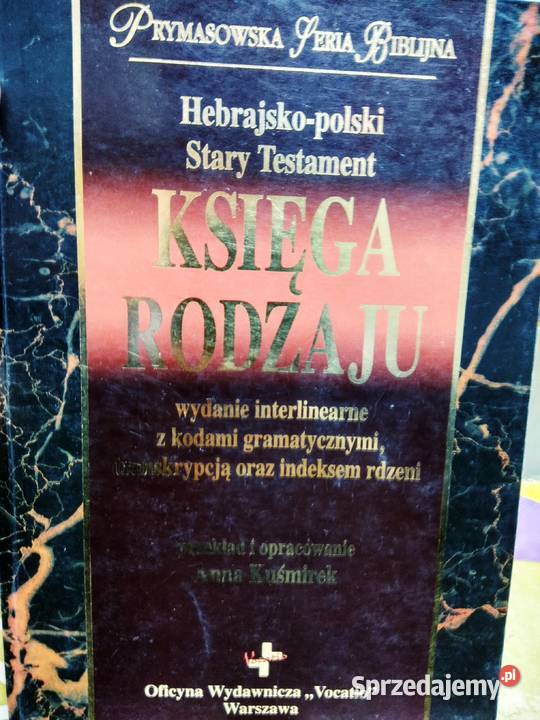 Księga Rodzaju hebrajskopolski Stary Testament mazowieckie Warszawa