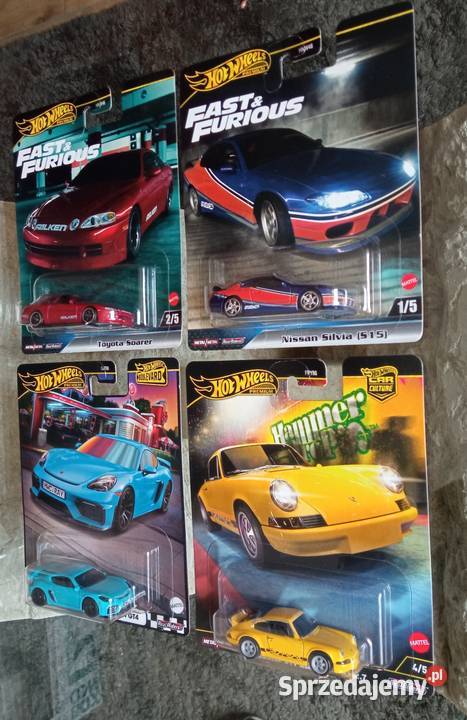 Hot Wheels Premium 4 sztuki Porsche Toyota czarny Sosnowiec