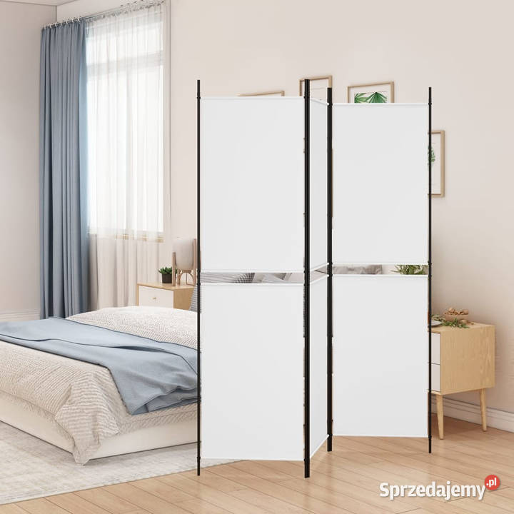 Parawan 3panelowy biały150x200 tkanina WM350226 mazowieckie Warszawa
