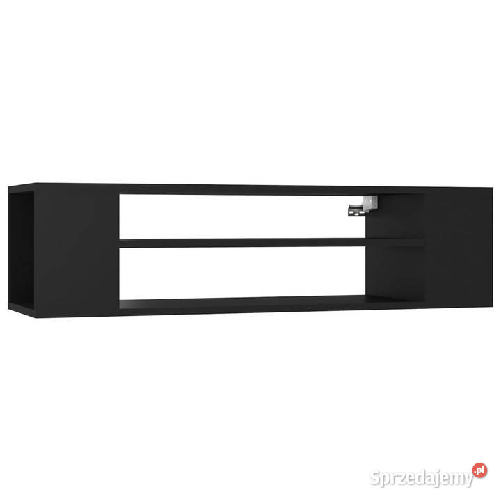 Wisząca szafka TV czarna 100x30x265 WM806230 Warszawa