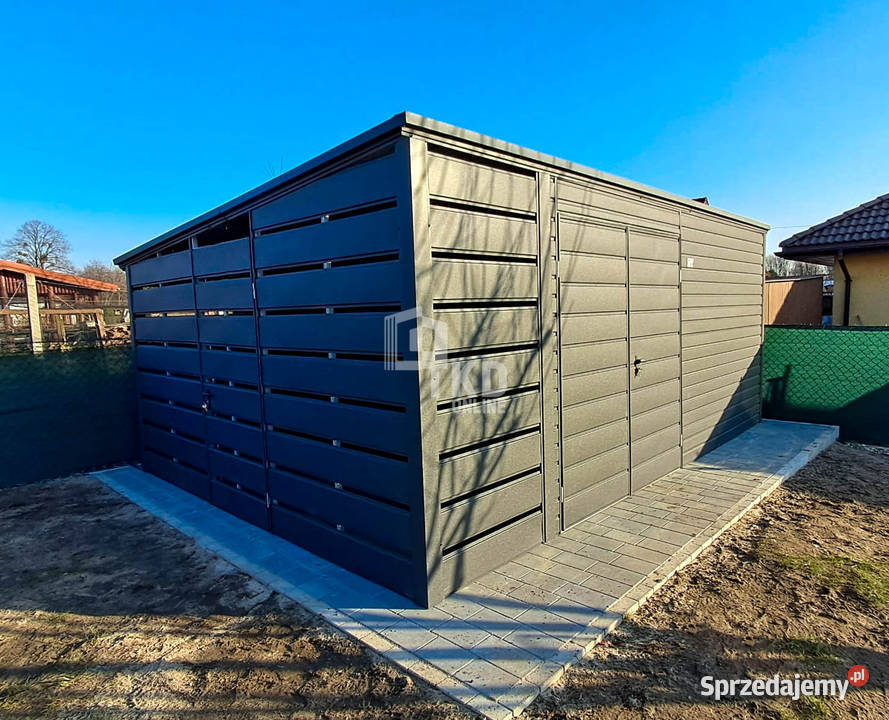 Garaż blaszany schowek 45x45m wiata 1m 2x drzwi małopolskie Kalwaria Zebrzydowska