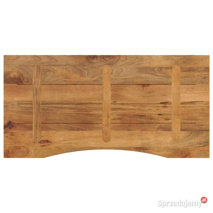 Blat biurka z wycięciem 120x50x25 surowe drewno Blaty Warszawa