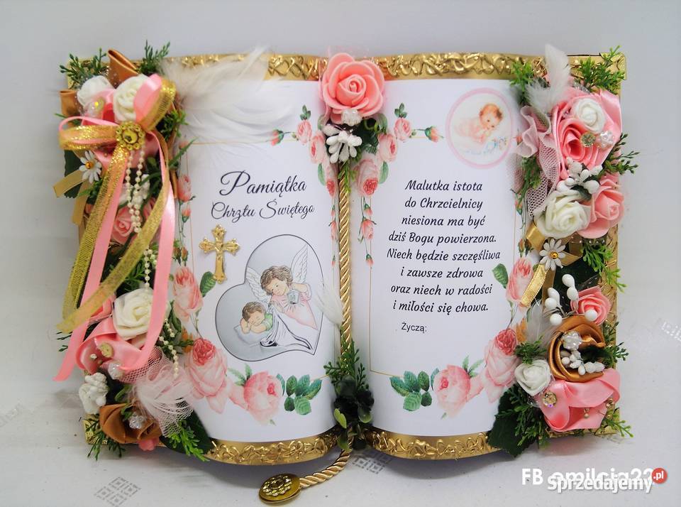 Pamiątka z okazji Chrztu Świętego w formie lubuskie