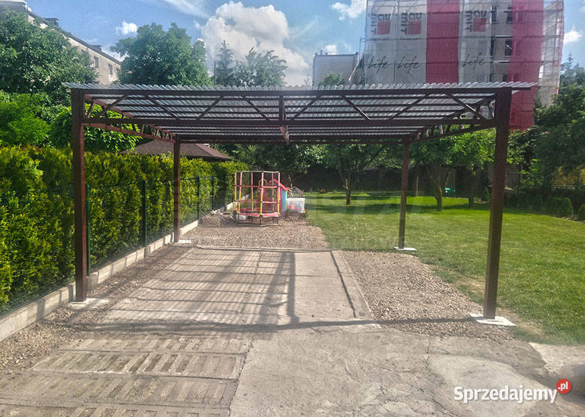 Garaż Blaszany z ZADASZENIEM BOCZNYM WIATA Sprzedaż Piaseczno