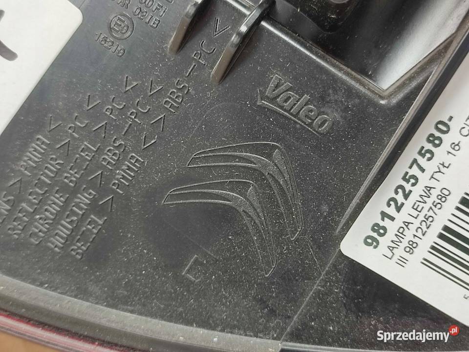 LAMPA LEWY TYŁ CITROEN C3 III SX SY 2016