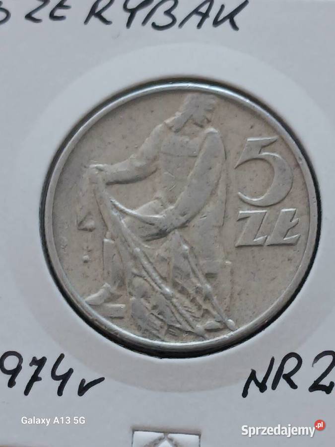 5 Złotych Rybak 1974 r 2 Konin