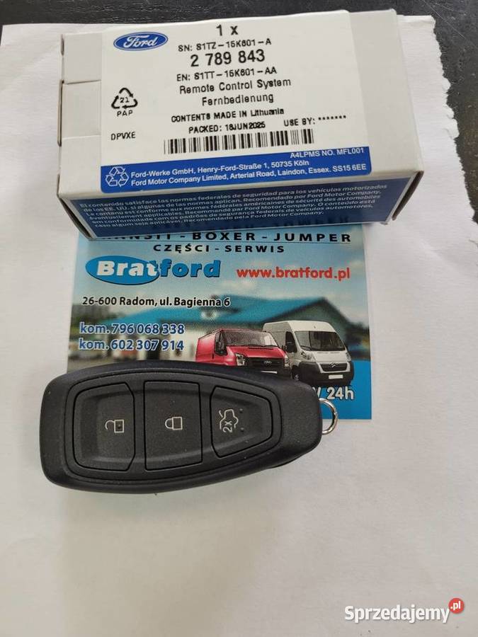 KLUCZ FORD PUMA S1TT15K601AA 2789843 BRATFORD Radom
