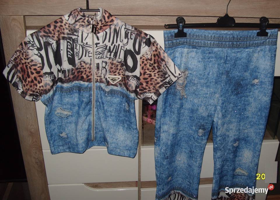 na wysokie panie komplet TATU ala jeans Blink Rozmiar 40(L) Rawicz