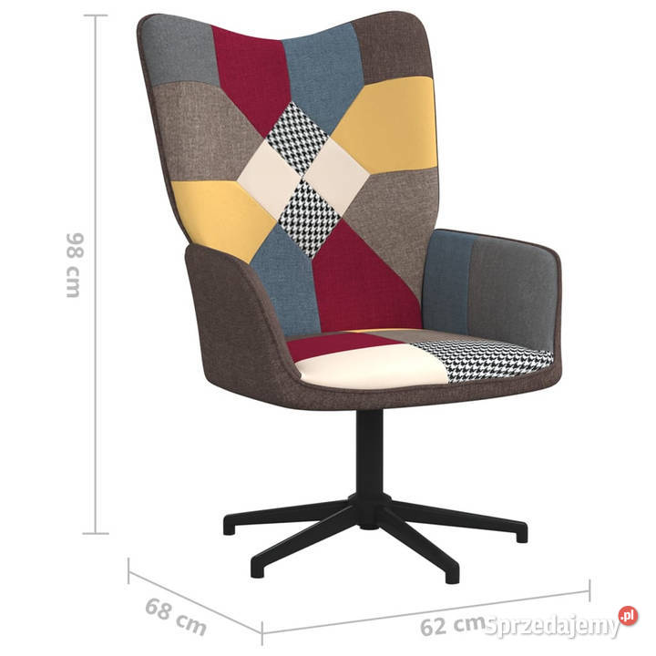 Fotel patchwork obity tkaniną WM328187 Warszawa