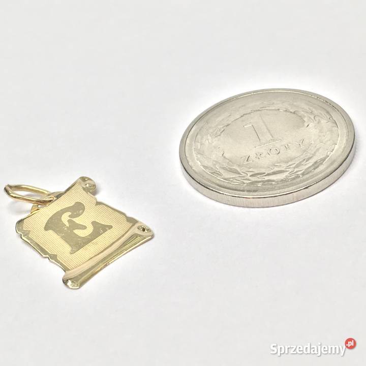 Złoty WISIOREK 585 14K Zawieszka cudowna Litera złoto Warszawa