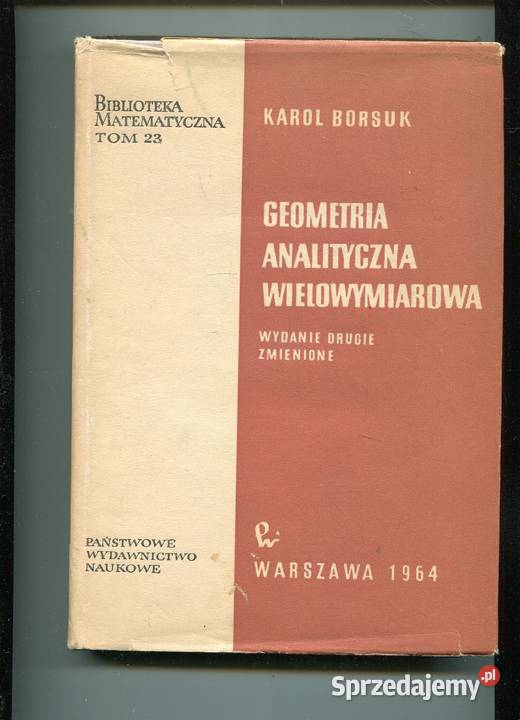 Geometria analityczna wielowymiarowa Karol Pozostałe Szczecin sprzedam