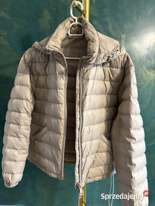 Kurtka puchowa XS Massimo Dutti beżowa z śląskie Częstochowa