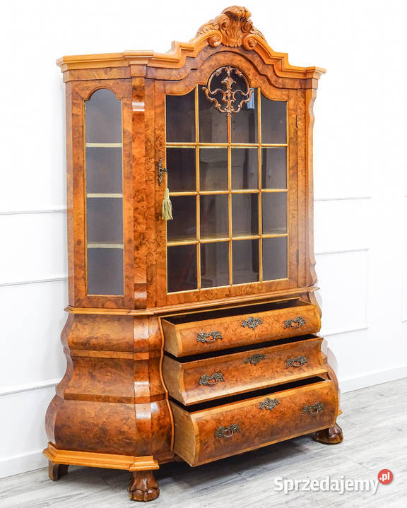 Stylowa Solidna Wysoka WITRYNA szuflady ORZECH Kalisz