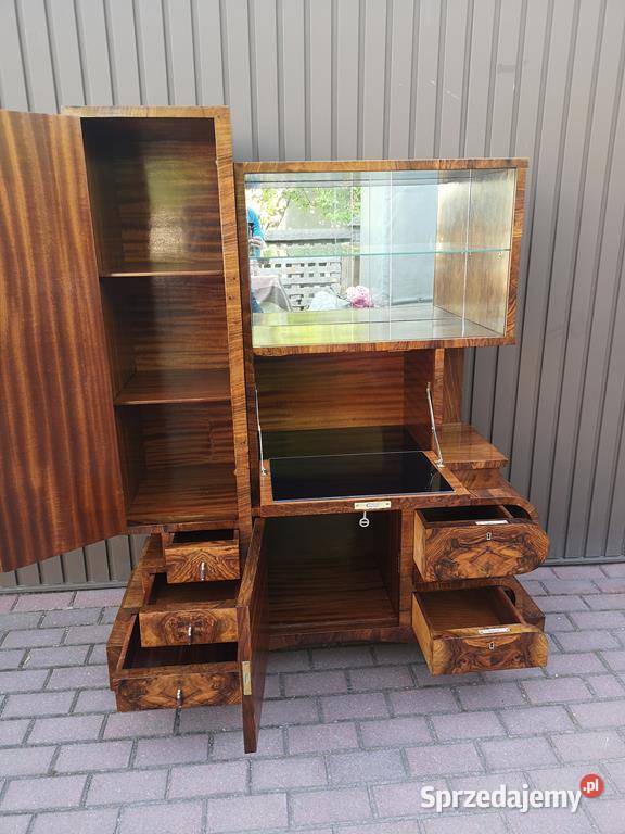 Witryna Barek ARTDECO Unikat Politura Orzech Meble Swarzędz