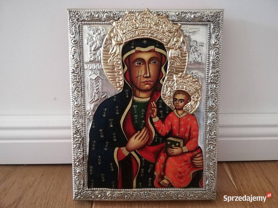 Piękna Ikona Matka Boska Częstochowska Łódź