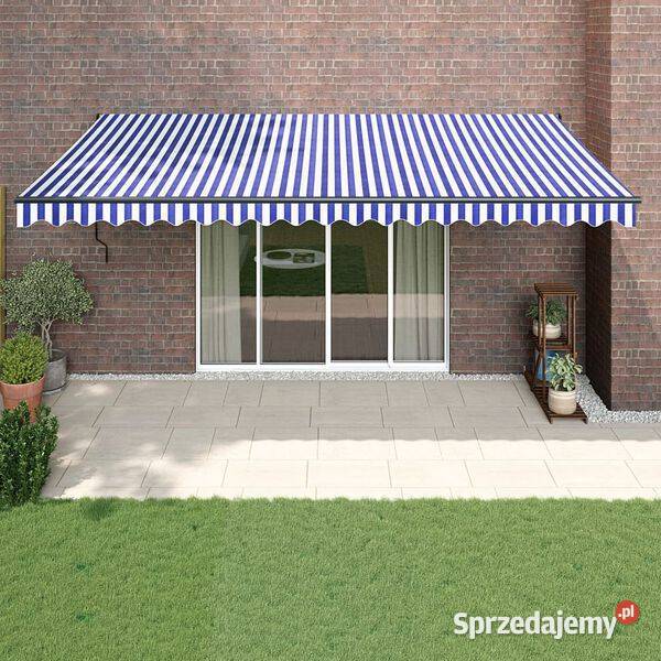 vidaXL Zwijana markiza niebieskobiała 5x3 Warszawa