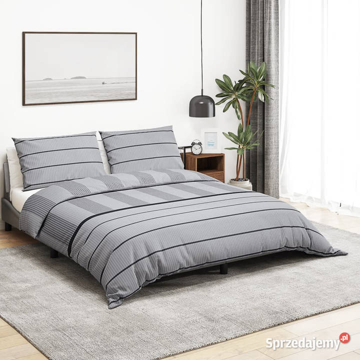 Zestaw pościeli szary 240x220 bawełna WM136434 Pozostałe