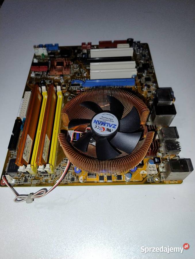 Asus P5KProcesor Radiator Pamięć Maskownica Witnica