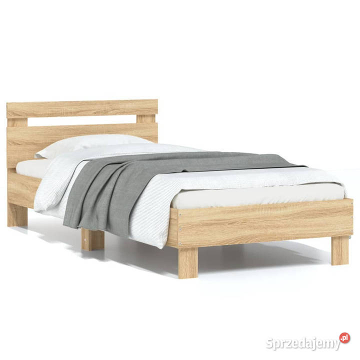 Łóżko z wezgłowiem bez materaca dąb sonoma 70cm Warszawa sprzedam