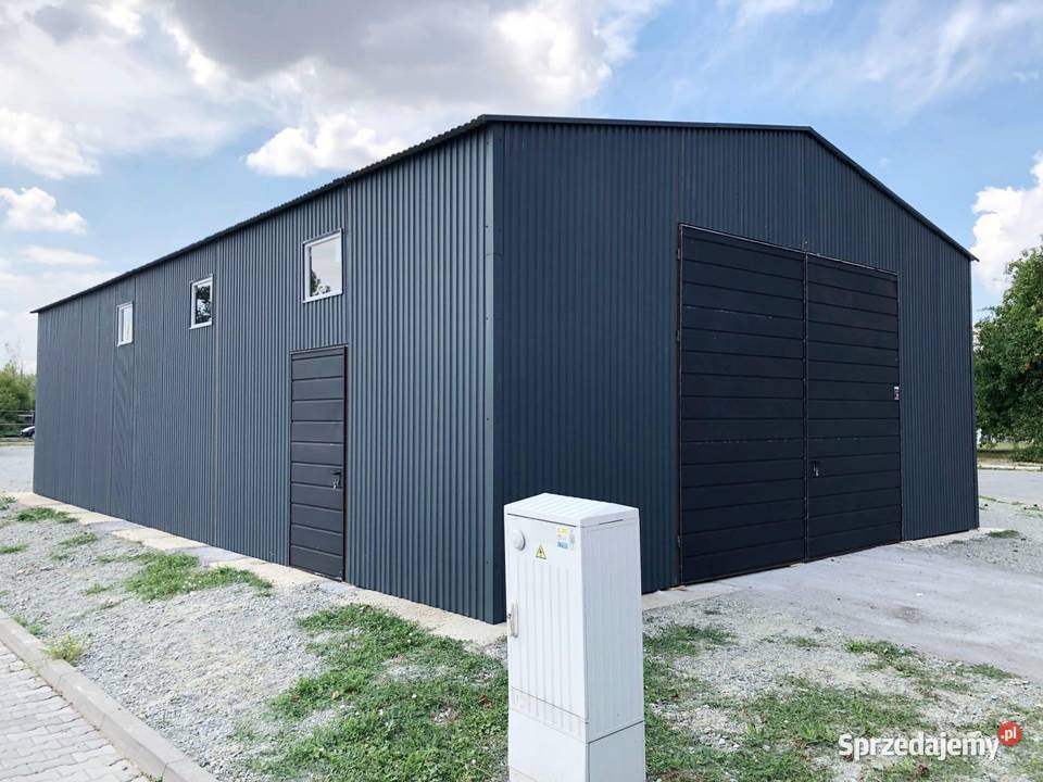 Blaszana hala 814m ciemny grafit matowyczarny mazowieckie Mińsk Mazowiecki