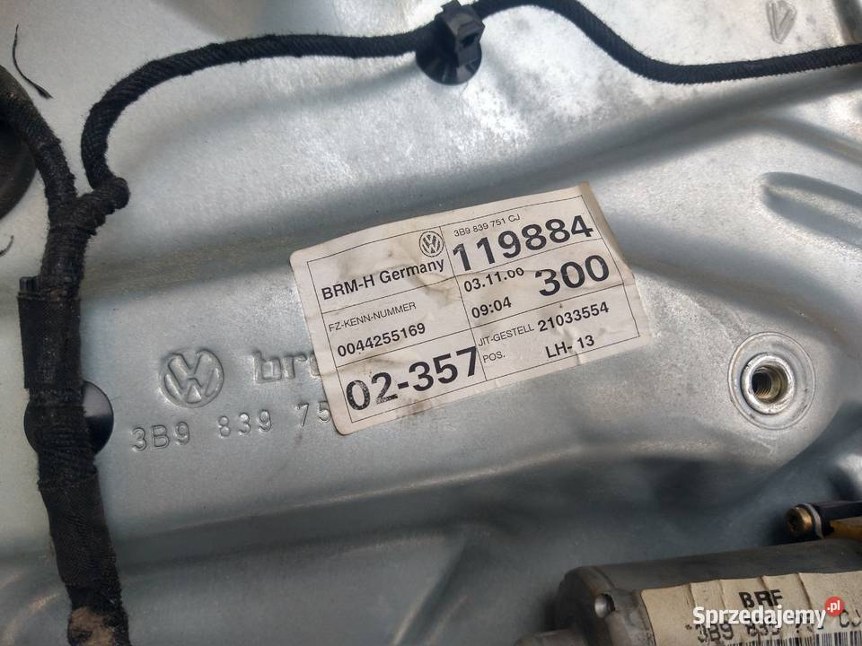 Mechanizm SzybBlacha Lewy Tył Vw Passat B5 3B9 małopolskie Radziszów