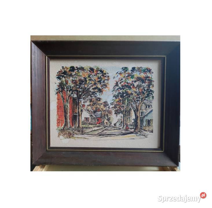 Arthur Kaplan Travis obraz pejzaż ramka ulica Kielce