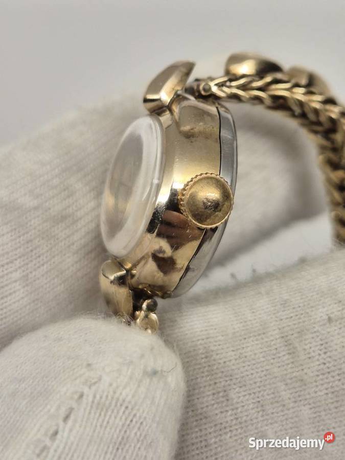 Piękny biżuteryjny zegarek vintageBischoff Au20 śląskie Chorzów sprzedam